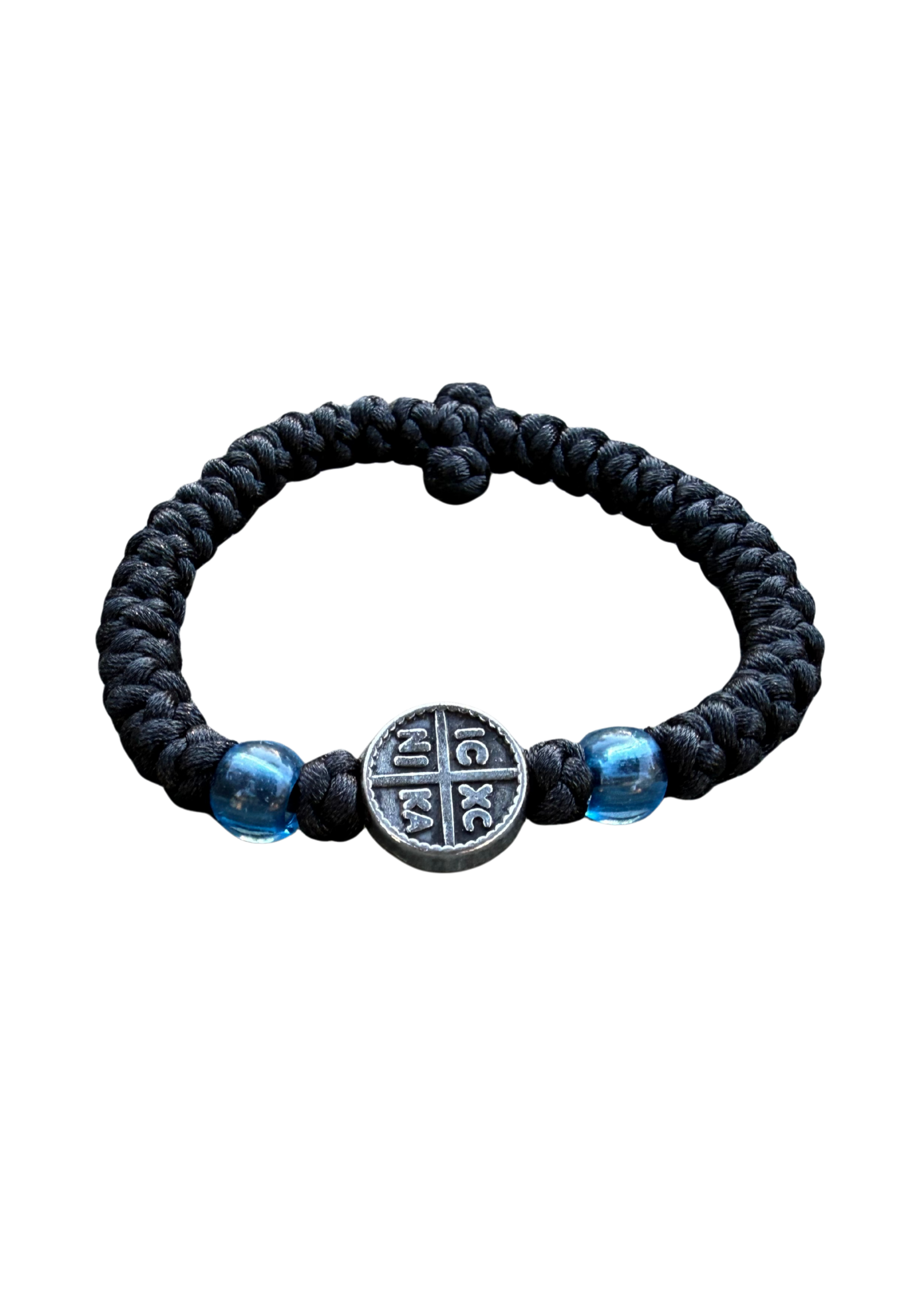 33-Knot Orthodox Prayer Rope Bracelet with Pendant – Handmade Christian Komboskini