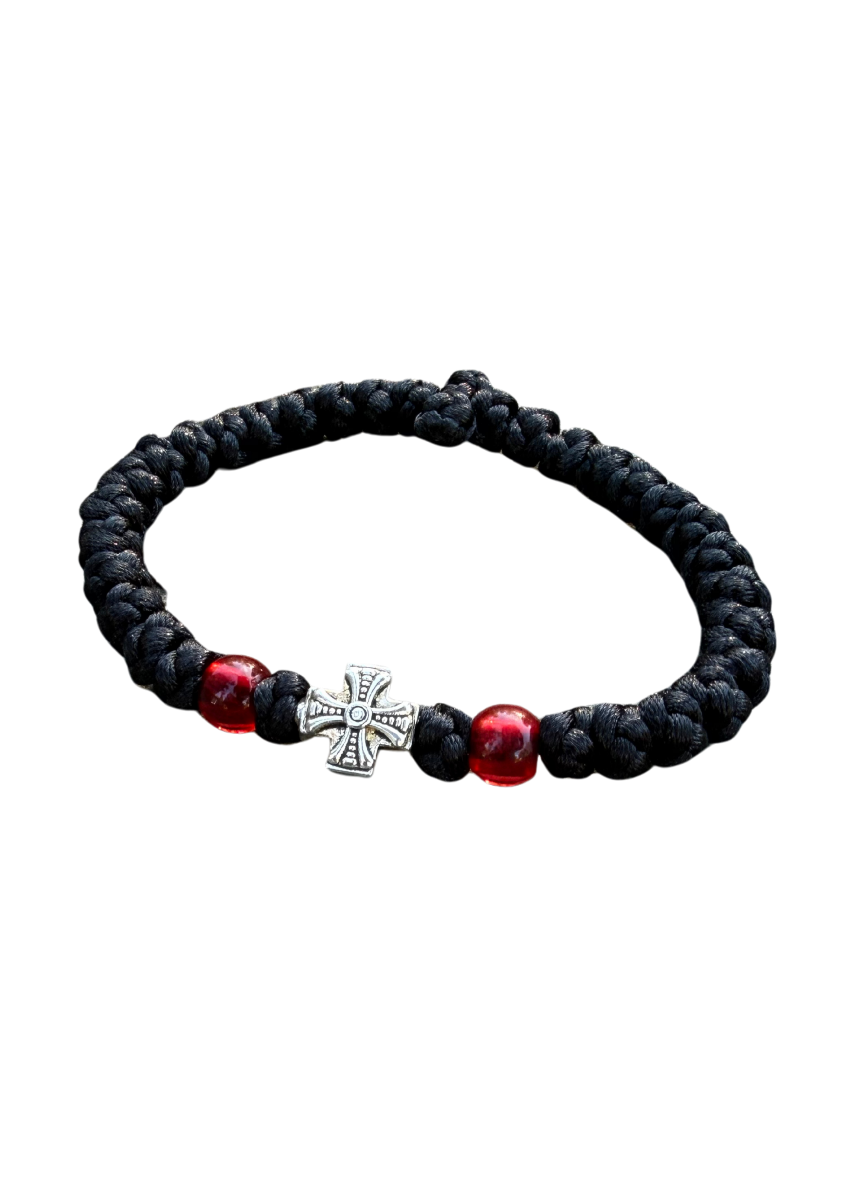 33-Knot Orthodox Prayer Rope Bracelet with Pendant – Handmade Christian Komboskini