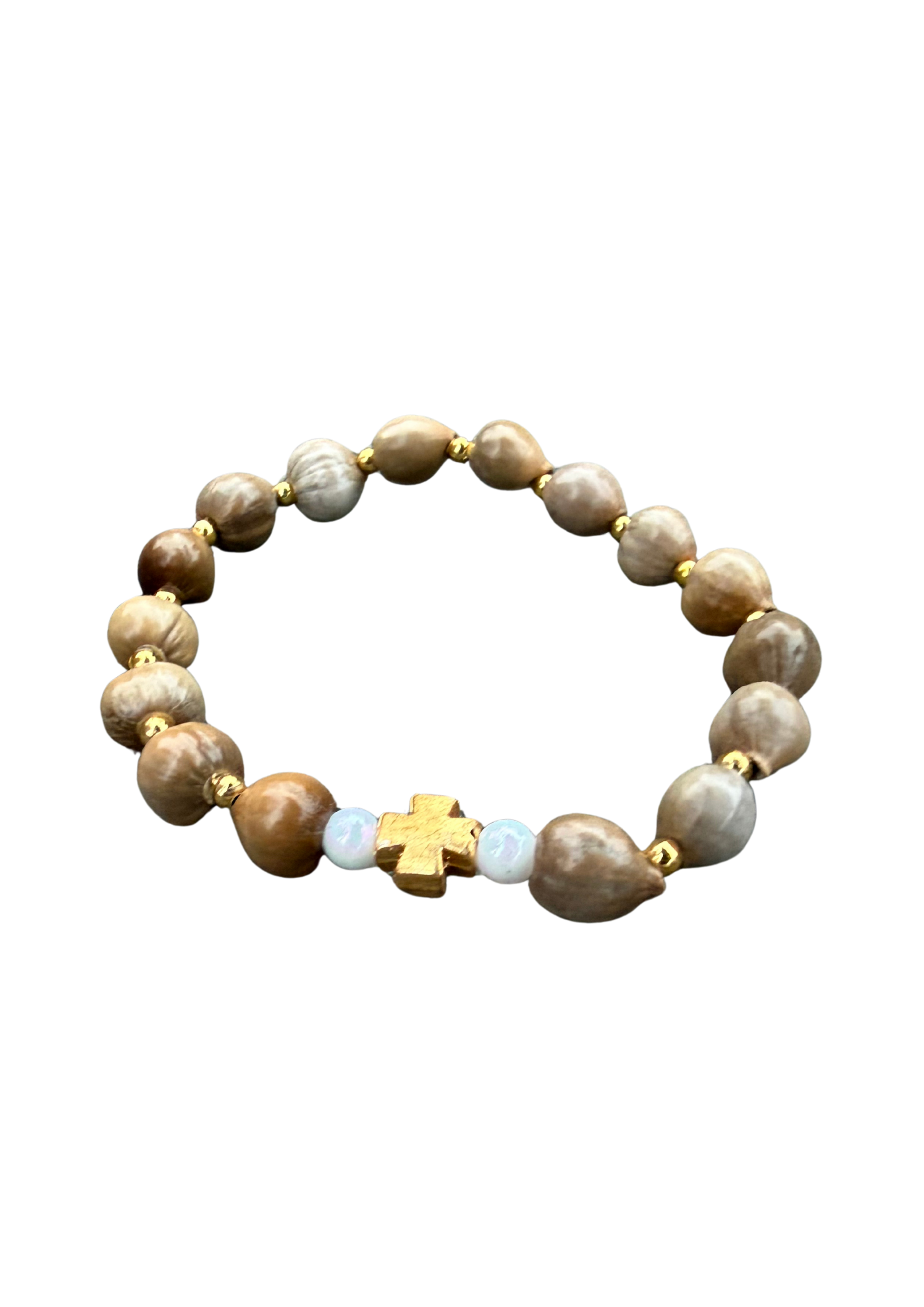 Tears of the Theotokos Cross Bracelet