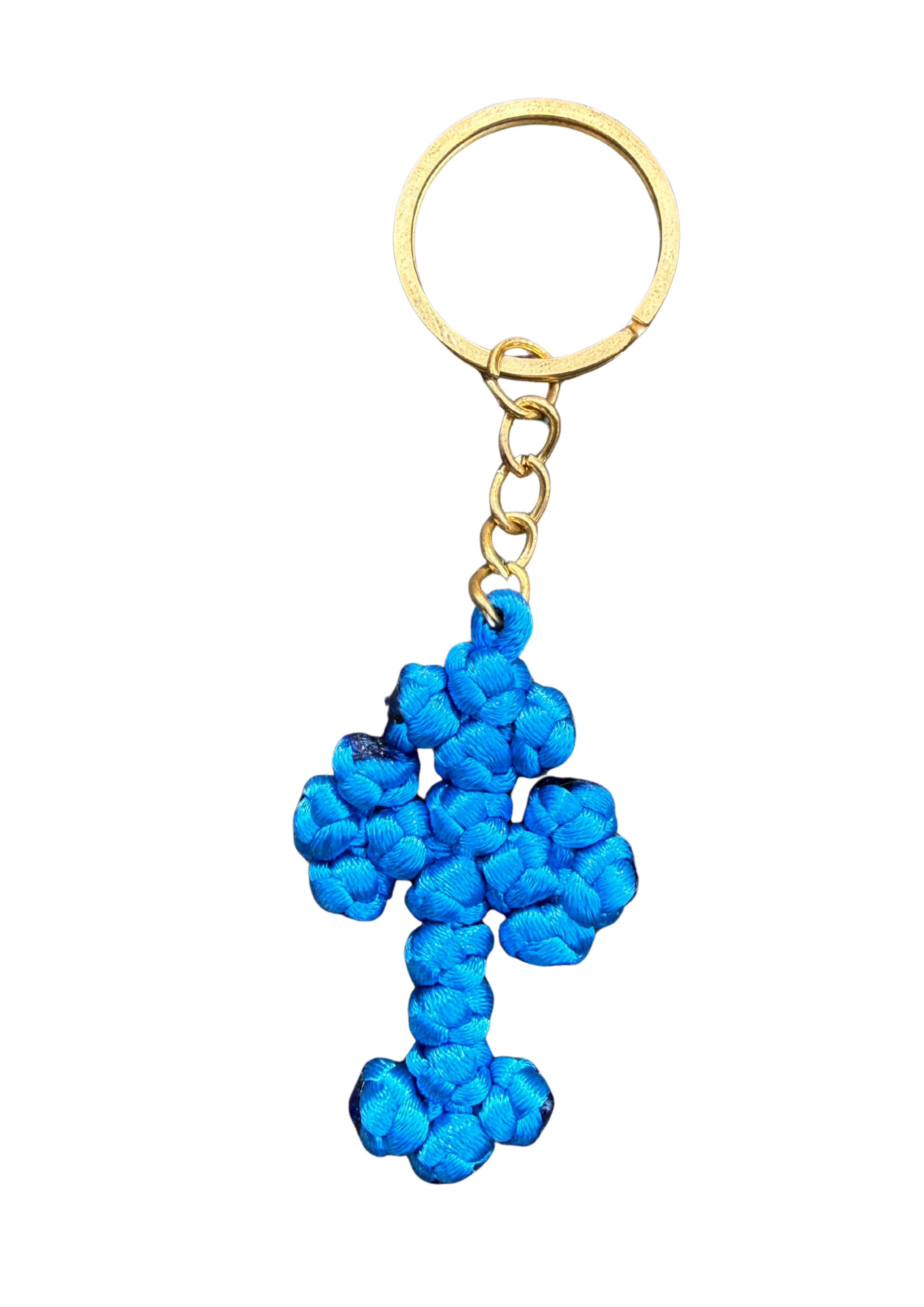 Orthodox Cross Keychain – Handmade Knotted Traditional Cross Key Ring