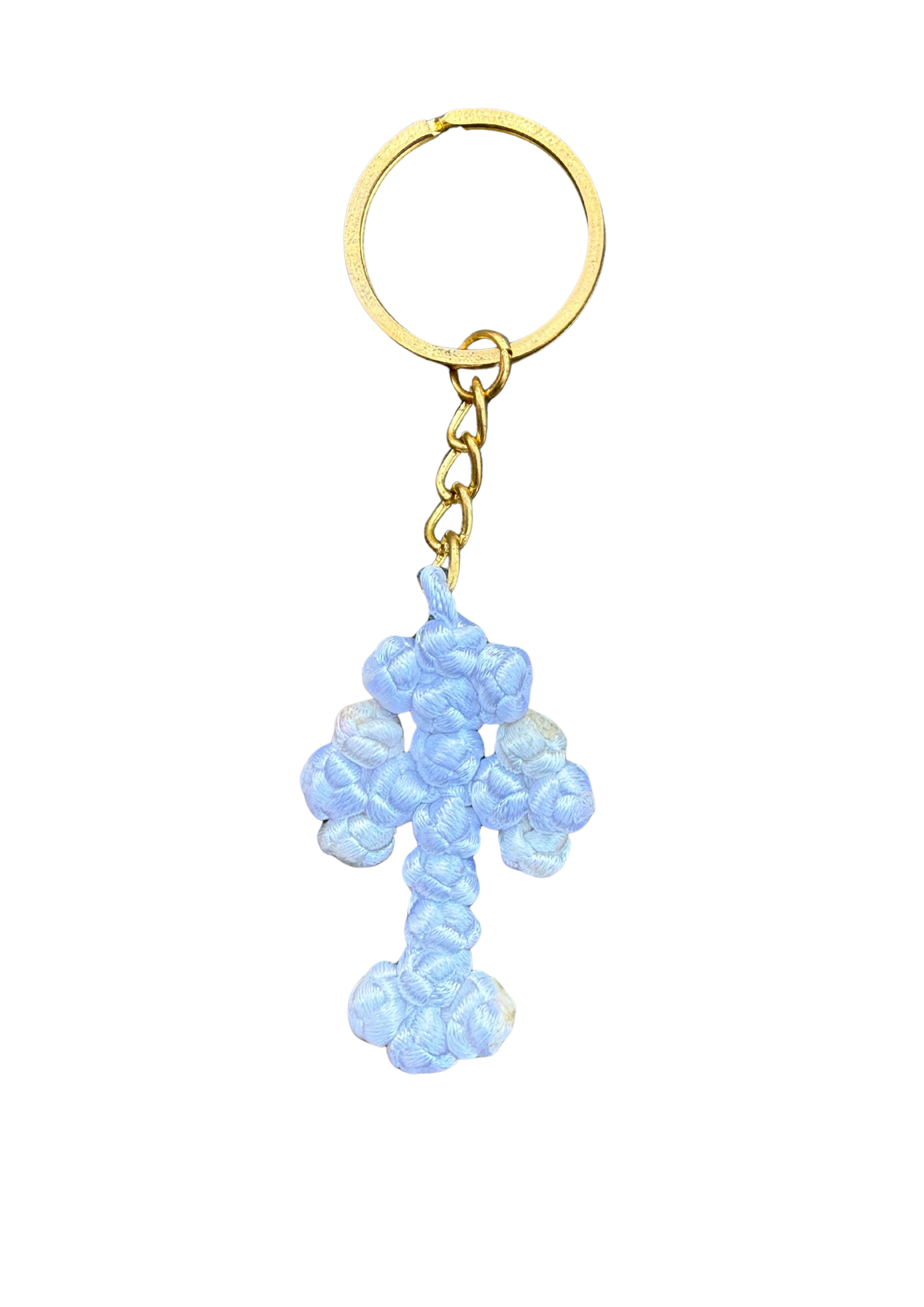 Orthodox Cross Keychain – Handmade Knotted Traditional Cross Key Ring
