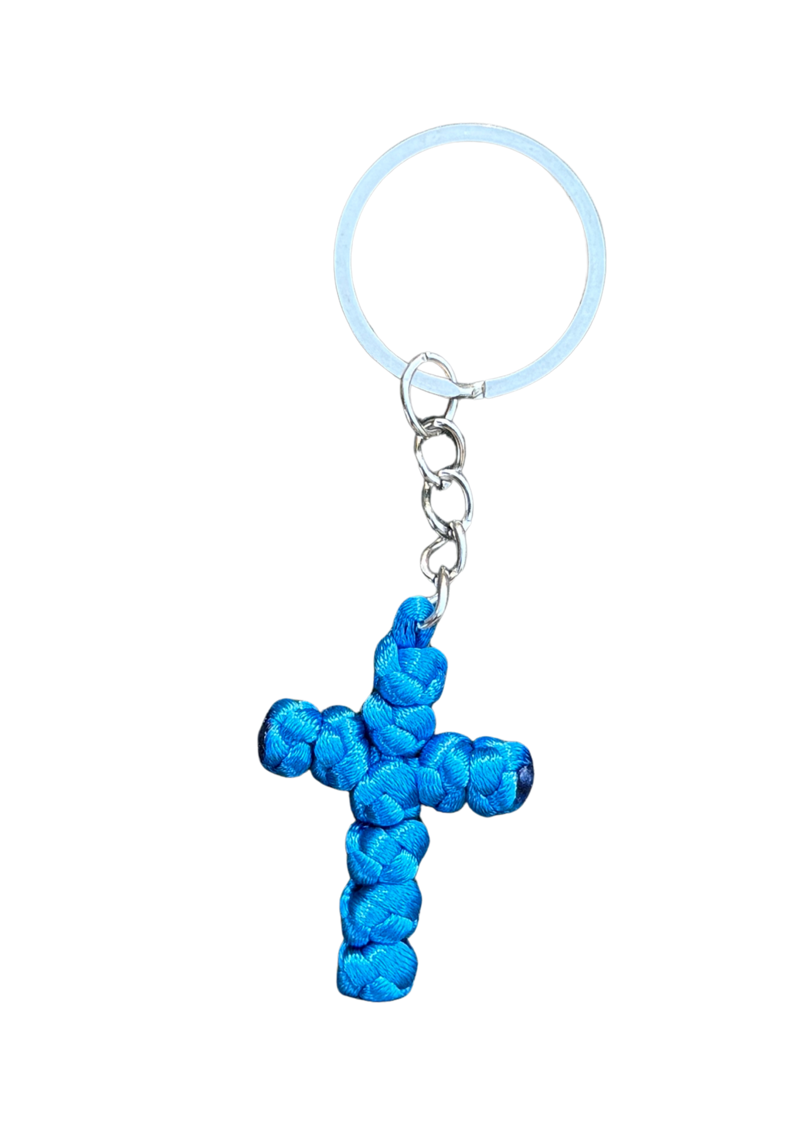 Orthodox Cross Keychain – Handmade Knotted Simple Cross Key Ring