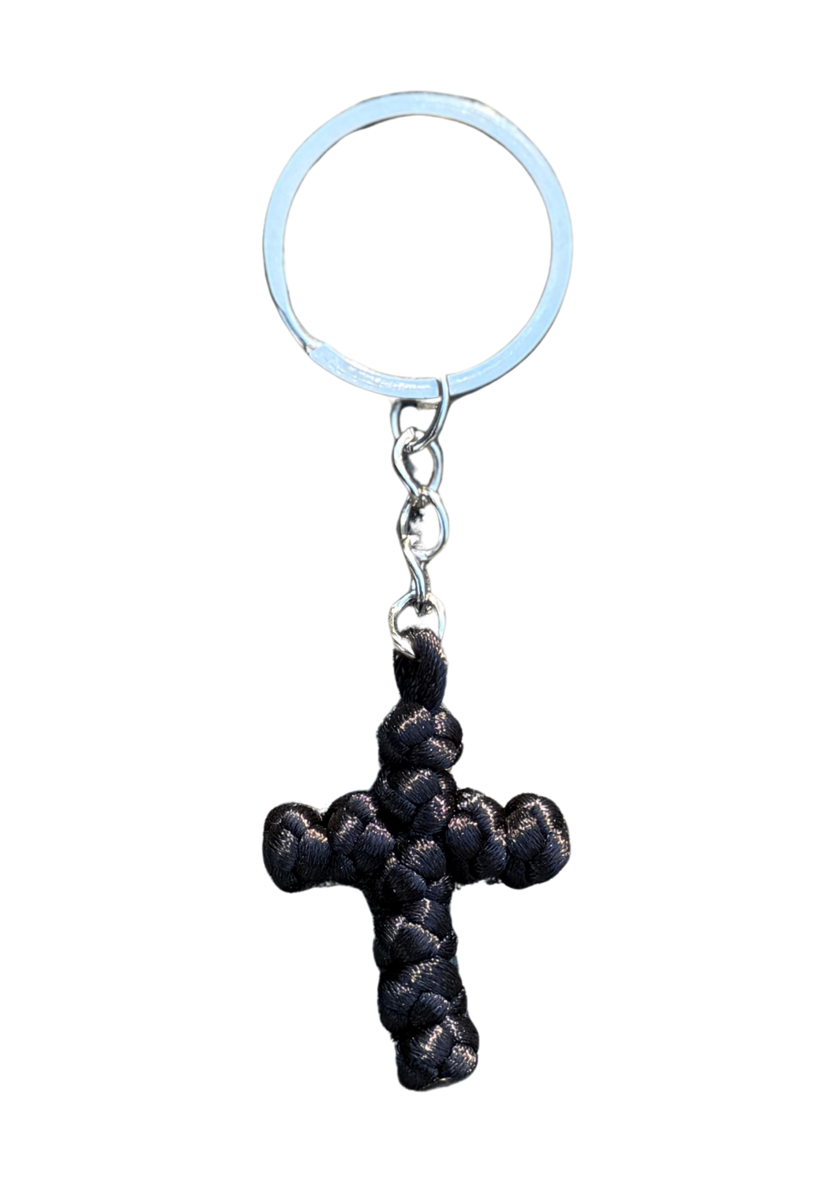 Orthodox Cross Keychain – Handmade Knotted Simple Cross Key Ring